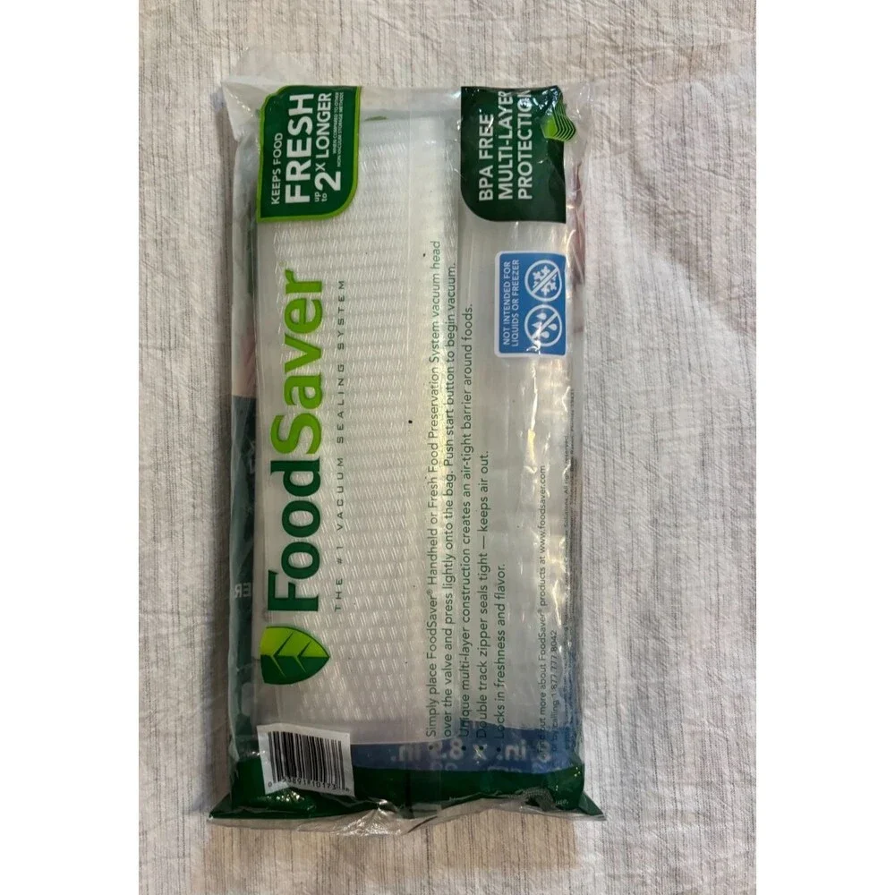 FoodSaver 1 Quart Vacuum Zipper Bags 18 Count New Sealed BPA Free